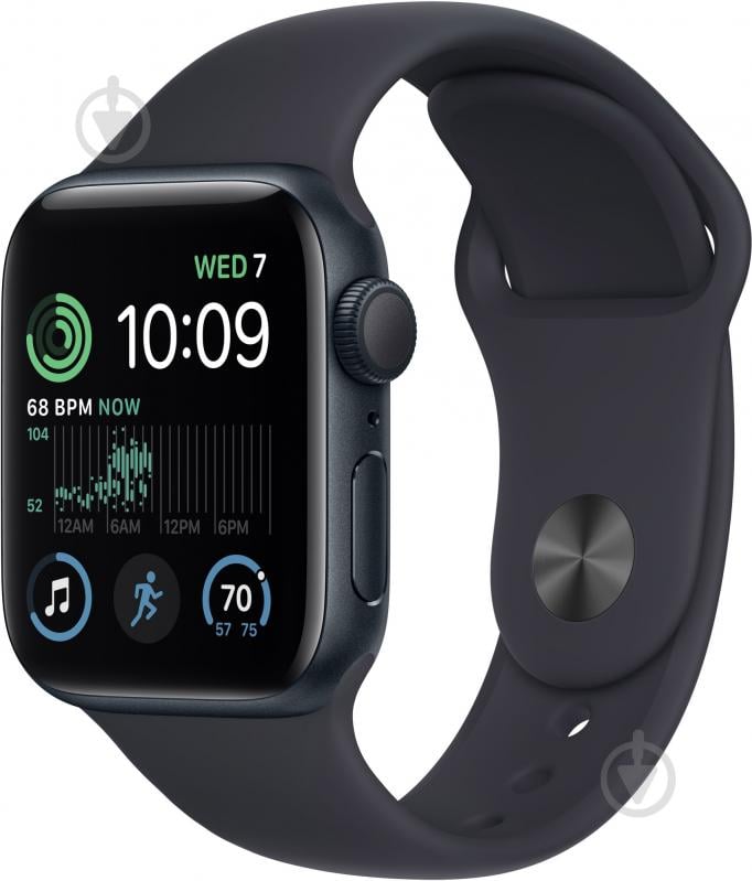 Смарт-часы Apple Watch SE GPS (2 gen) 40mm Midnight Aluminium Case with Midnight Sport Band (MNJT3UL/A) - фото 1