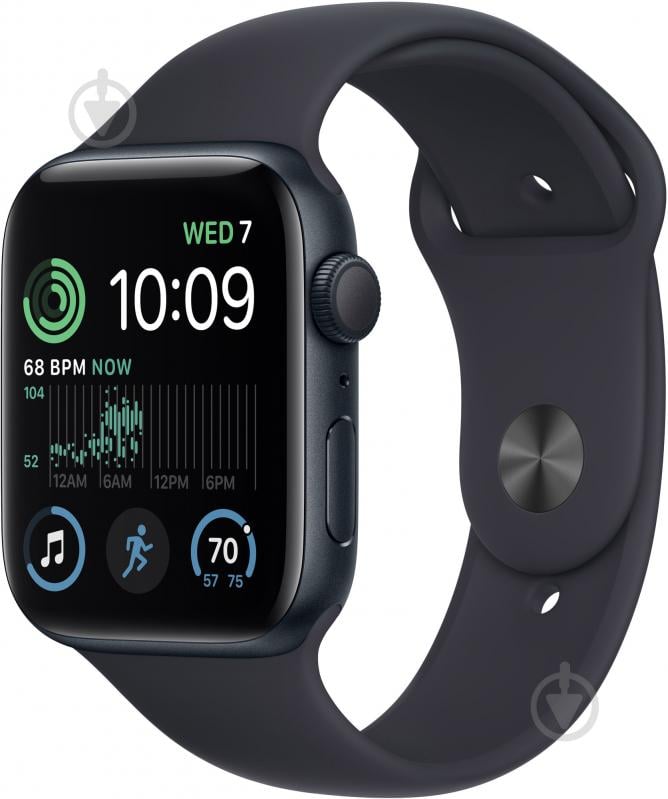 Смарт-годинник Apple Watch SE GPS (2 gen) 44mm Midnight Aluminium Case with Midnight Sport Band (MNK03UL/A) - фото 1