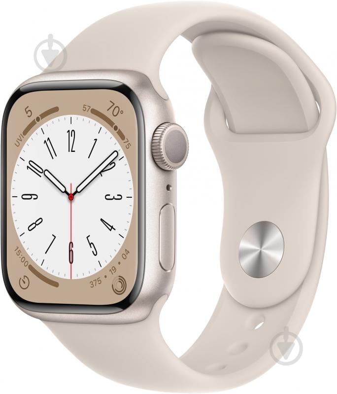 Смарт-часы Apple Watch Series 8 GPS 41mm Starlight Aluminium Case with Starlight Sport Band