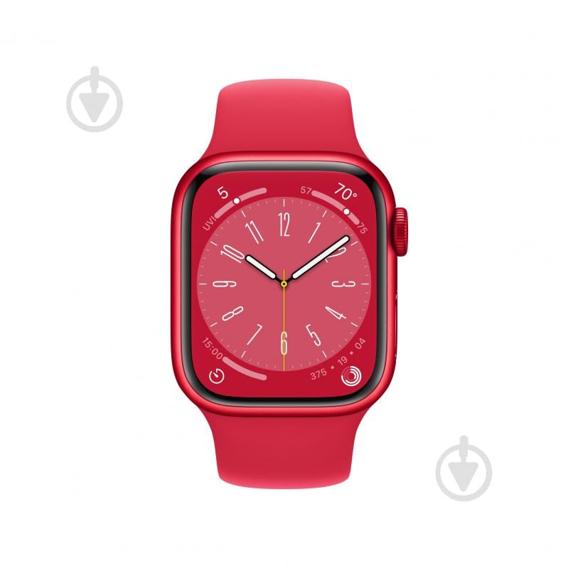 Смарт-годинник Apple Watch Series 8 GPS 41mm (PRODUCT)RED Aluminium Case with (PRODUCT)RED Sport Band (MNP73UL/A) - фото 2