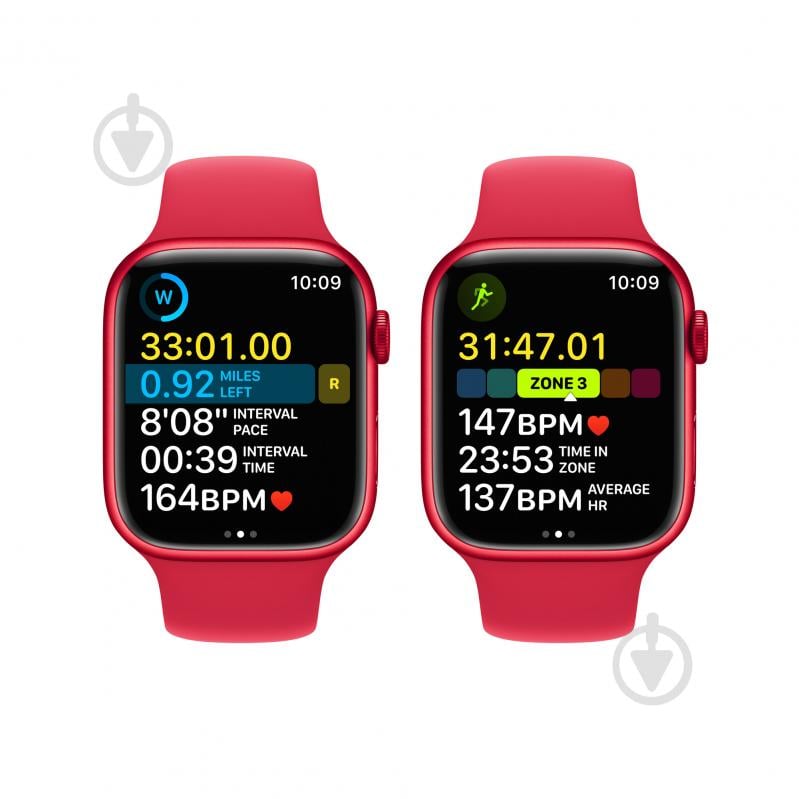 Смарт-годинник Apple Watch Series 8 GPS 45mm (PRODUCT)RED Aluminium Case with (PRODUCT)RED Sport Band (MNP43UL/A) - фото 7