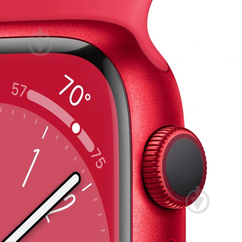 Смарт-годинник Apple Watch Series 8 GPS 45mm (PRODUCT)RED Aluminium Case with (PRODUCT)RED Sport Band (MNP43UL/A) - фото 3