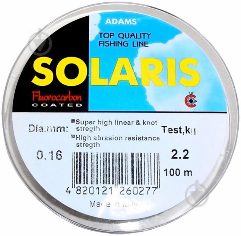 Леска  Adams Solaris 100м 0.16мм 2.2кг SS100 - фото 1