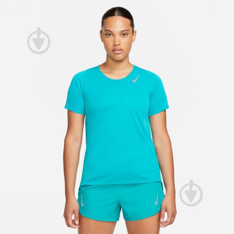 Футболка Nike W NK FAST DF SS TOP DD5927-443 р.S бірюзовий - фото 1