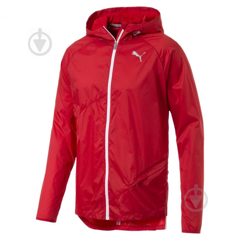 Ветровка мужская Puma Lightweight Hooded Jacket 51728503 р.S красная - фото 1