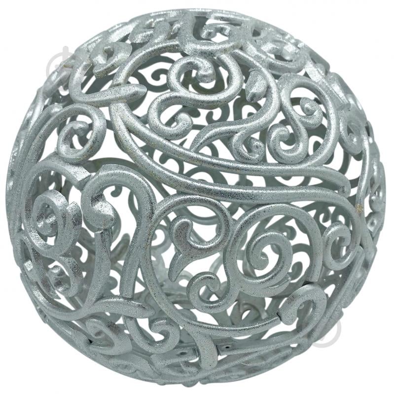 Шар ажурный MISLT d20 см BALL200-4 200 мм серебро - фото 1
