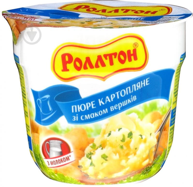 Пюре Роллтон картофельное со вкусом сливок 37 г (4820179250411) - фото 1 Пюре Роллтон картофельное со вкусом сливок 37 г (4820179250411) - фото 1