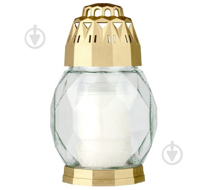 Лампада скляна Алмаз, золота Bolsius - фото 1