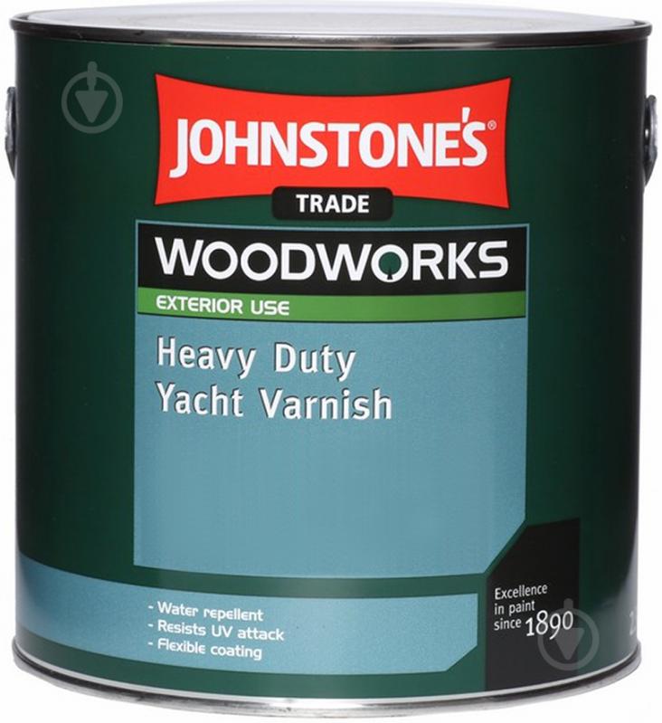 Лак яхтный Heavy Duty Yacht Varnish Johnstone's глянец бесцветный 2,5 л - фото 2