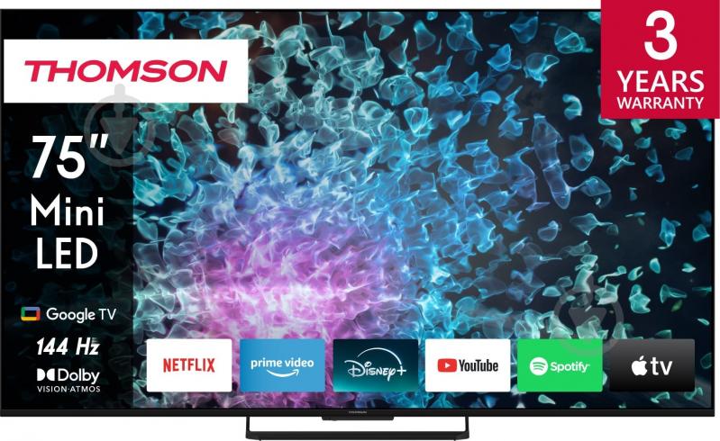 Телевизор Thomson 75MG7C15 Google TV 75" MiniLED UHD - фото 1 Телевизор Thomson 75MG7C15 Google TV 75" MiniLED UHD - фото 1