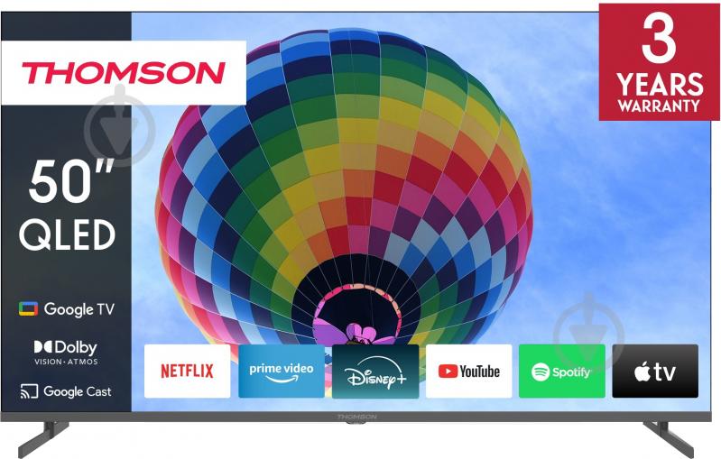 Телевизор Thomson 50QG4S14 Google TV 50" QLED Side Feet - фото 1