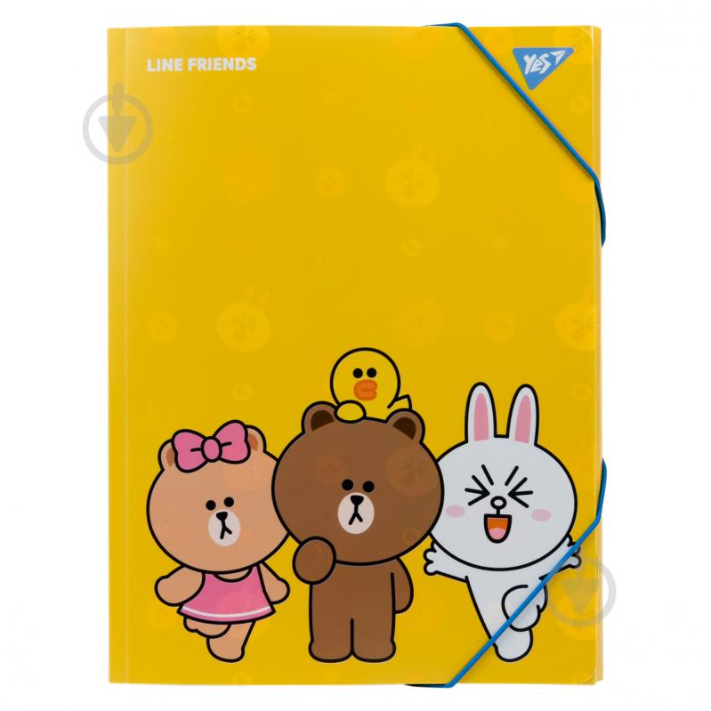 Папка на резинке A4 Line Friends YES - фото 1