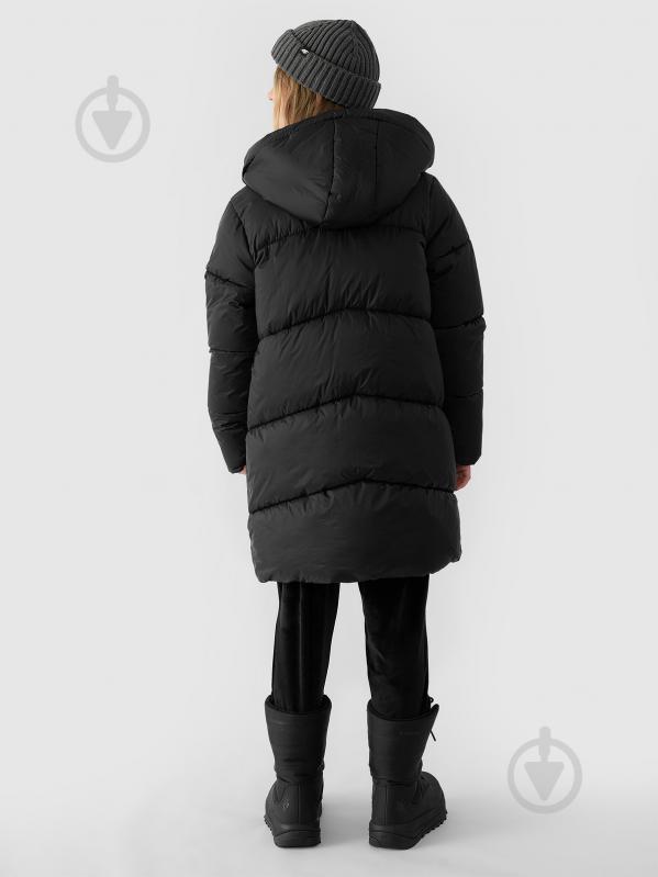 Пуховик для дівчаток зимовий 4F DOWN JACKET F455 4FJWAW24TDJAF455-20S р.128 чорний - фото 4