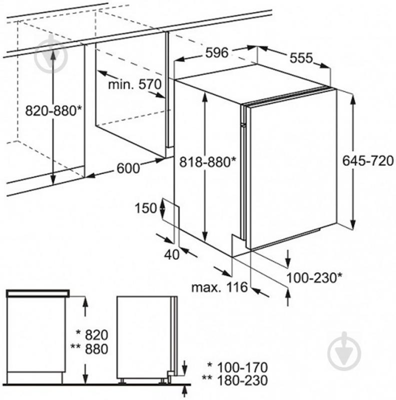 Вбудовувана посудомийна машина Zanussi ZDT24001FA - фото 2