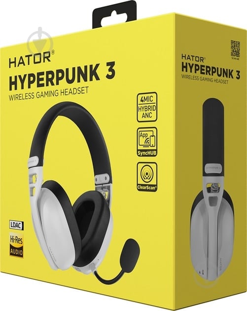 Наушники Hator Hyperpunk 3 Wireless white (ESH16) - фото 8