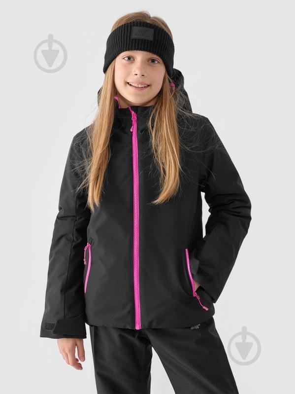 Куртка для девочек зимняя 4F TECHNICAL JACKET F541 4FJWAW24TTJAF541-20S р.134 черная - фото 1