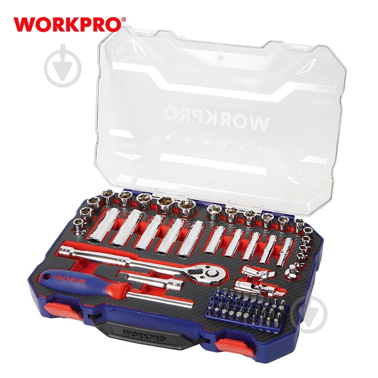 Набір головок і біт 1/4" 3/8 " (75 пред.) PRO WORKPRO 75 шт. WP202524 - фото 2 Набір головок і біт 1/4" 3/8 " (75 пред.) PRO WORKPRO 75 шт. WP202524 - фото 2