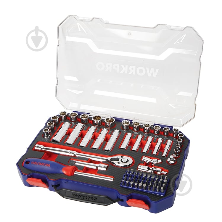 Набір головок і біт 1/4" 3/8 " (75 пред.) PRO WORKPRO 75 шт. WP202524 - фото 1 Набір головок і біт 1/4" 3/8 " (75 пред.) PRO WORKPRO 75 шт. WP202524 - фото 1