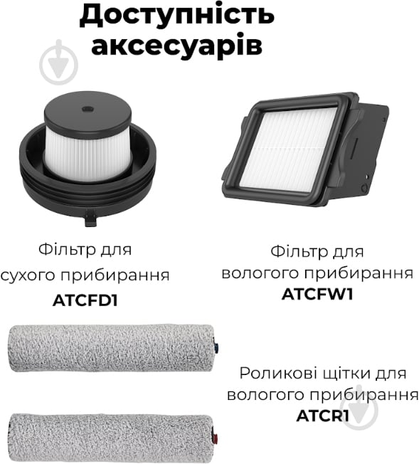 Пылесос моющий AENO TC1 аккумуляторный 3 в 1 black - фото 31 Пылесос моющий AENO TC1 аккумуляторный 3 в 1 black - фото 31