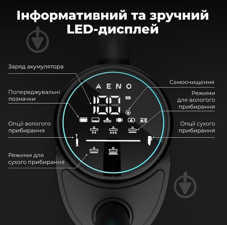 Пылесос моющий AENO TC1 аккумуляторный 3 в 1 black - фото 17 Пылесос моющий AENO TC1 аккумуляторный 3 в 1 black - фото 17