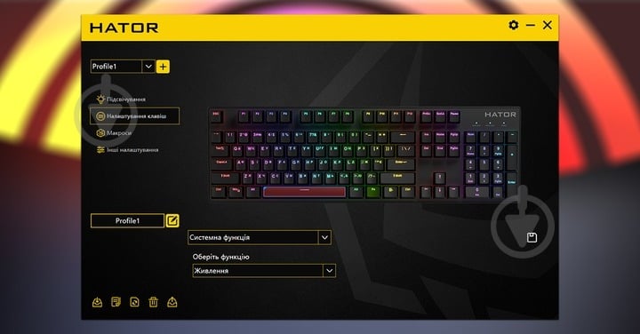 Клавіатура Hator Icefall Mecha Rainbow Hator Origin Red USB (HTK104UA) black - фото 13