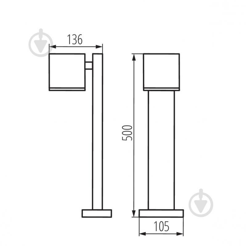 Столбик Kanlux Gori GU10 35 Вт IP44 графит 29002 - фото 2
