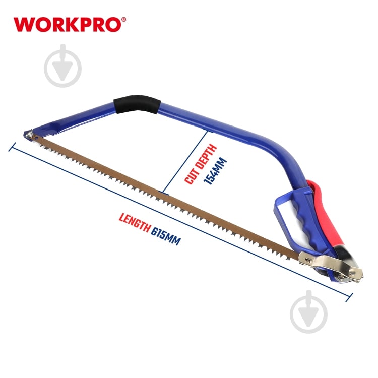 Пила лучковая 530 мм WORKPRO WP215019 530 мм PRO - фото 4