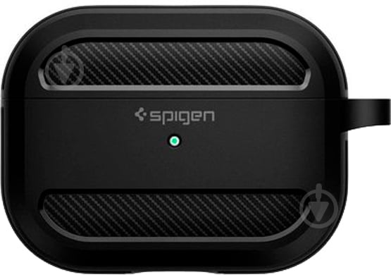 Чохол для навушників Spigen Rugged Armor black ASD00540 для Airpods Pro - фото 2