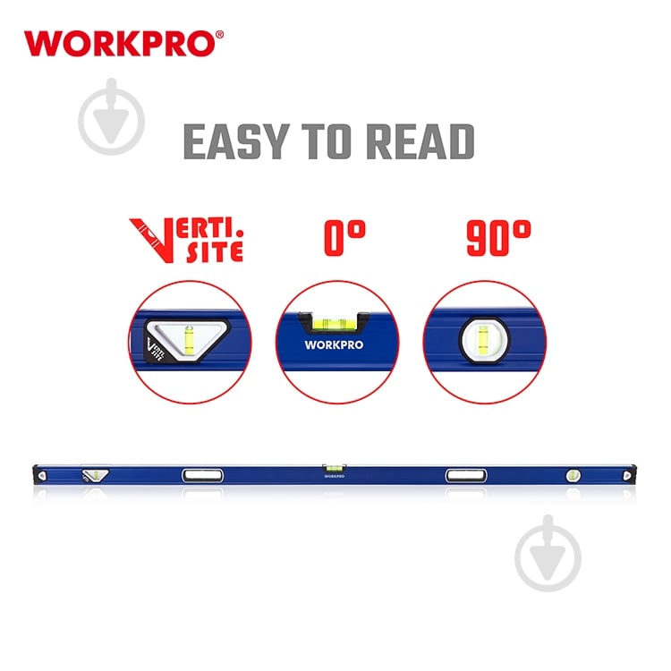 Рівень 180 см WORKPRO PRO WP262018 - фото 2