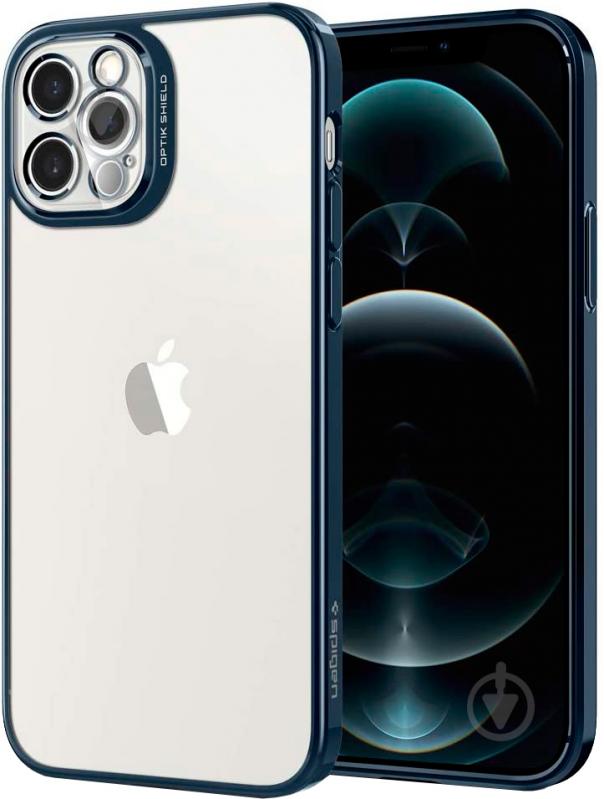 Чохол Spigen Optik Crystal для Apple iPhone 12 / Apple iPhone 12 Pro (ACS02753) chrome pacific - фото 1