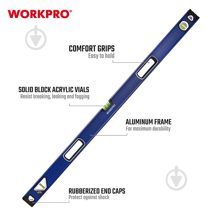 Уровень 120 см WORKPRO PRO WP262017 - фото 3