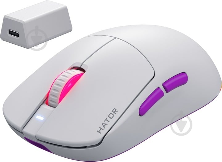 Мышка Hator Quasar 3 Ultra 8K Wireless white (HTM771) - фото 3 Мышка Hator Quasar 3 Ultra 8K Wireless white (HTM771) - фото 3