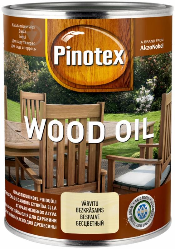 Масло Pinotex Wood Oil тик 1 л - фото 1