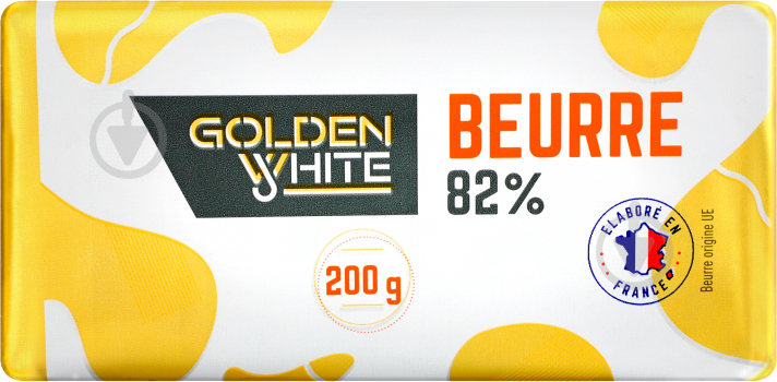 Масло Golden White вершкове несолоне 82% 200 г 3278310990244 - фото 1