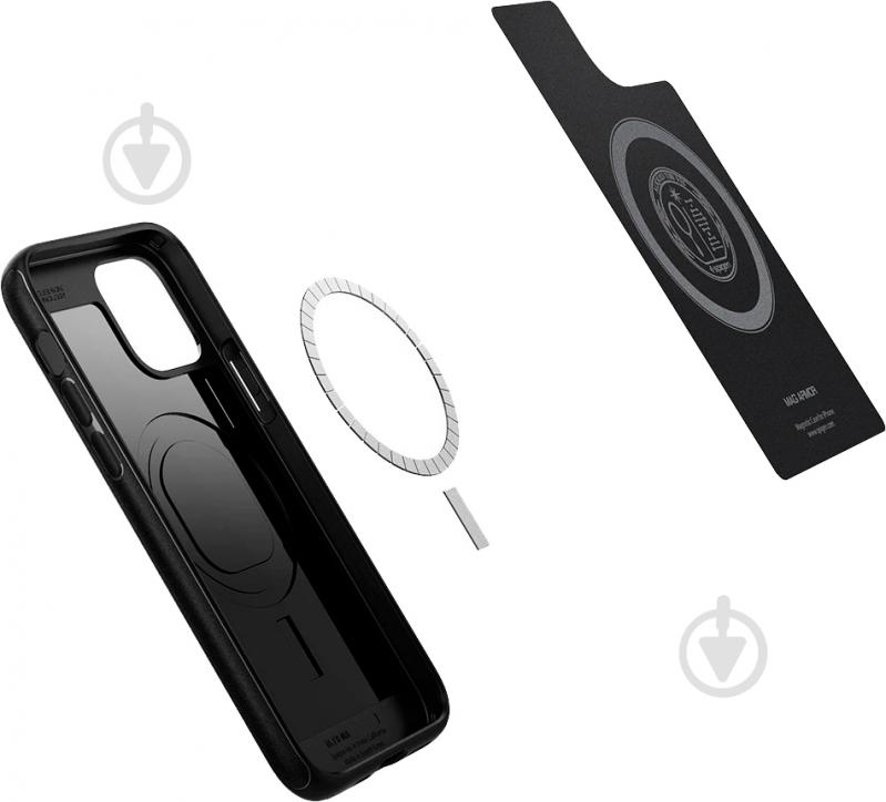 Чехол Spigen Mag Armor для Apple iPhone 12 Mini (ACS01866) black - фото 4