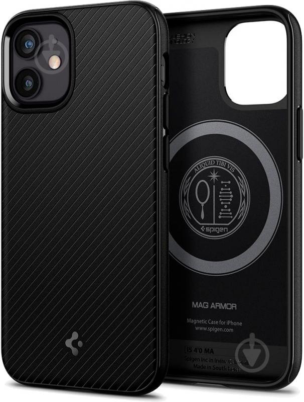 Чехол Spigen Mag Armor для Apple iPhone 12 Mini (ACS01866) black - фото 2