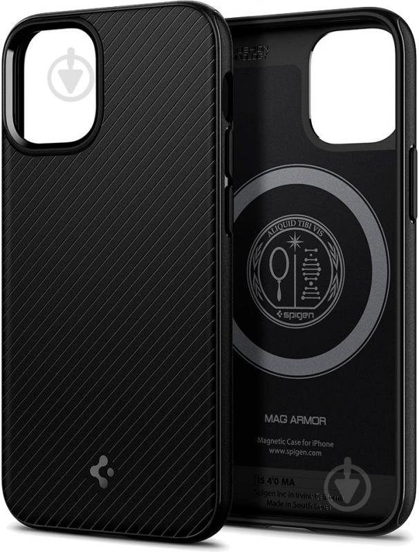 Чехол Spigen Mag Armor для Apple iPhone 12 Mini (ACS01866) black - фото 6
