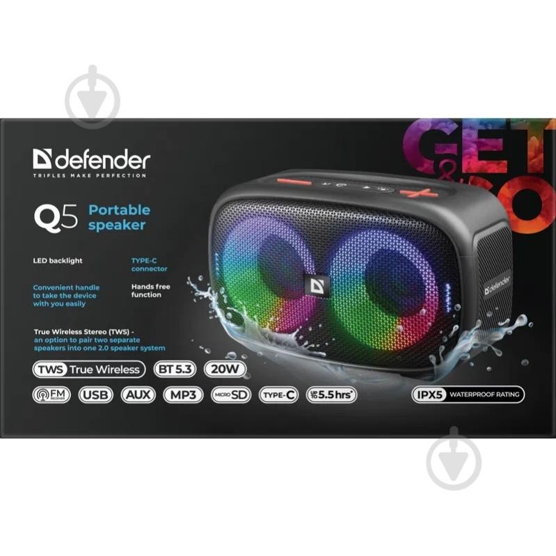 Акустическая система Defender Q5 1.0 black - фото 6
