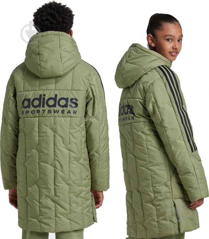 Куртка-парка для хлопчиків зимова Adidas J TIRO COAT IW0547 р.128 хакі - фото 5