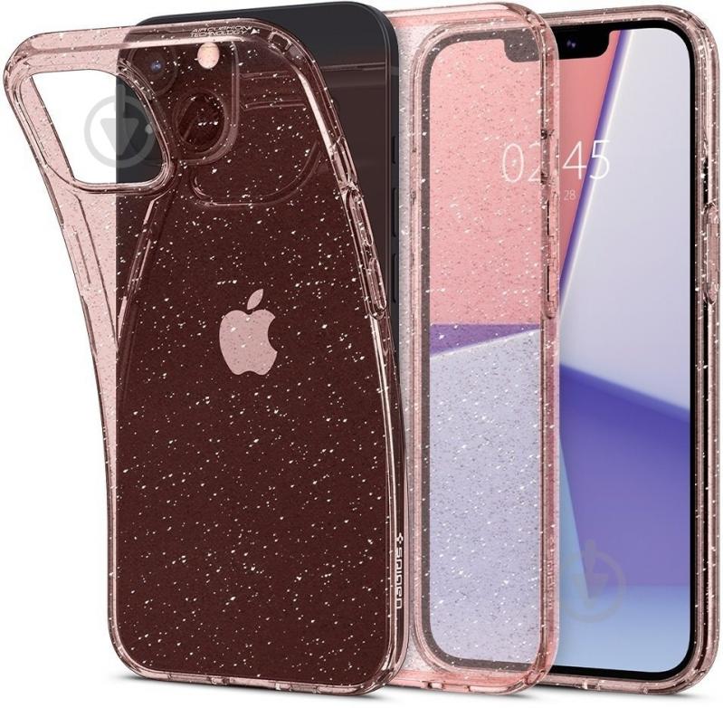 Чехол Spigen Liquid Crystal Glitter для Apple iPhone 13 (ACS03517) rose quartz - фото 1