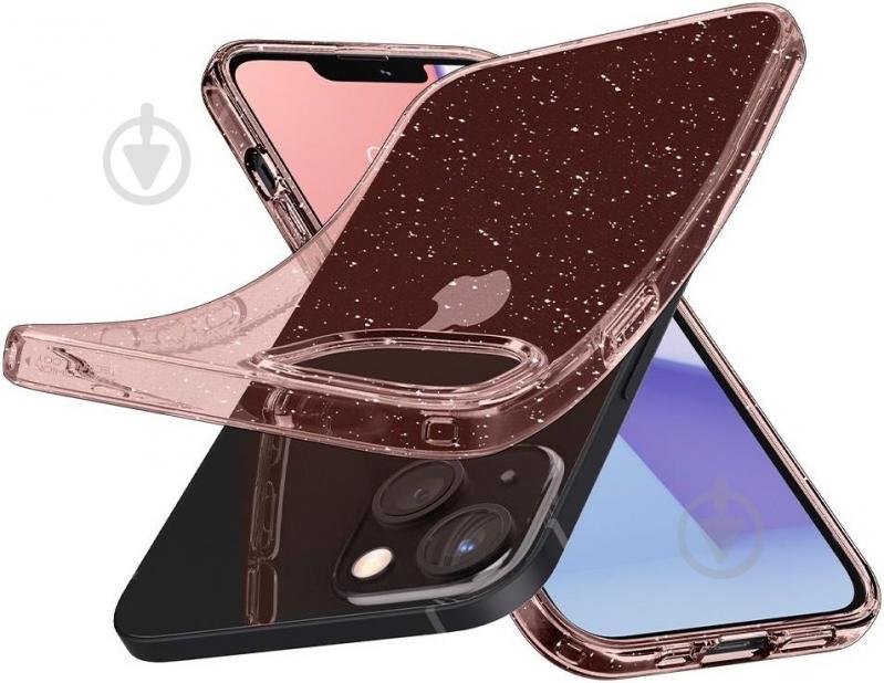 Чехол Spigen Liquid Crystal Glitter для Apple iPhone 13 (ACS03517) rose quartz - фото 6