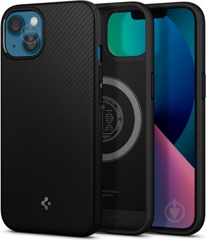 Чехол Spigen Mag Armor для Apple iPhone 13 (ACS03546) matt black - фото 2