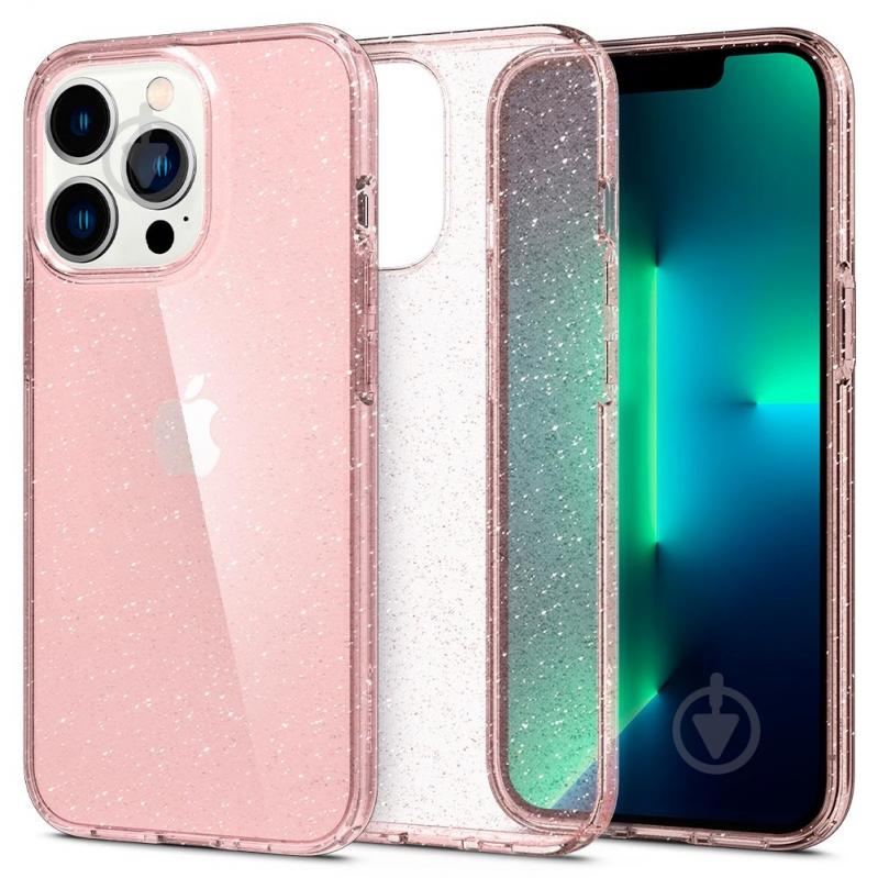 Чехол Spigen Liquid Crystal Glitter для Apple iPhone 13 Pro (ACS03256) rose quartz - фото 3