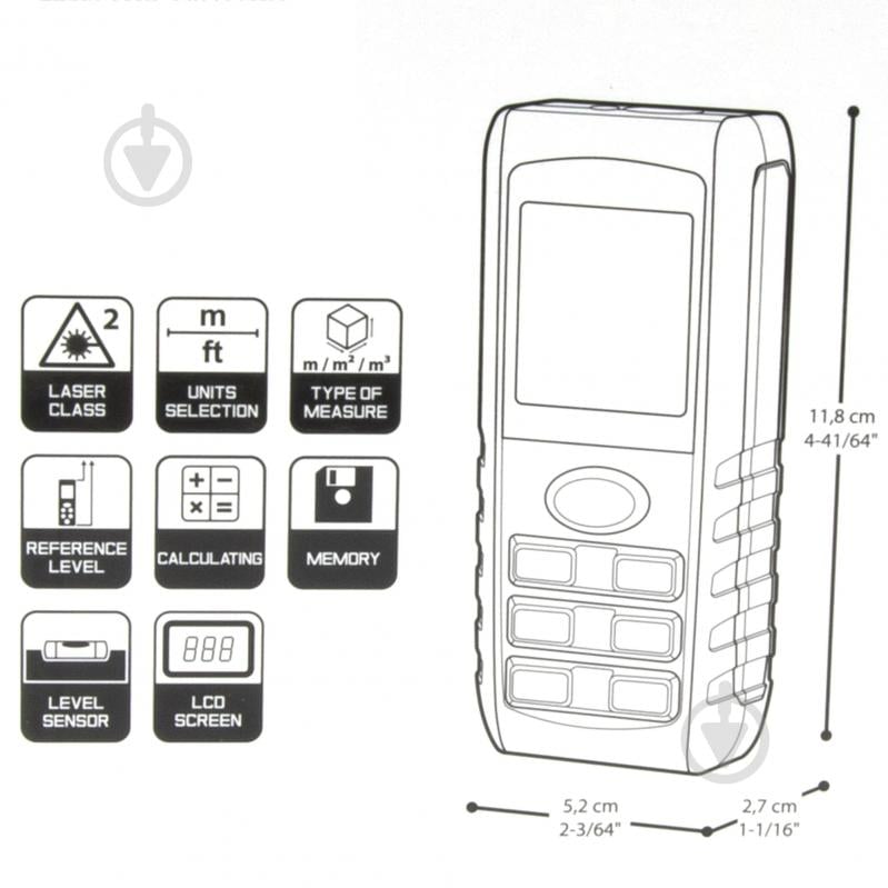 Рулетка лазерная Crown CT44032 CT44032 - фото 5