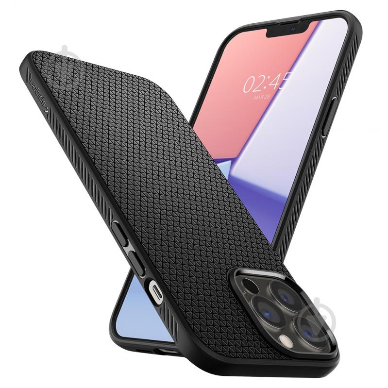 Чехол Spigen Liquid Air для Apple iPhone 13 Pro Max (ACS03201) matt black - фото 7