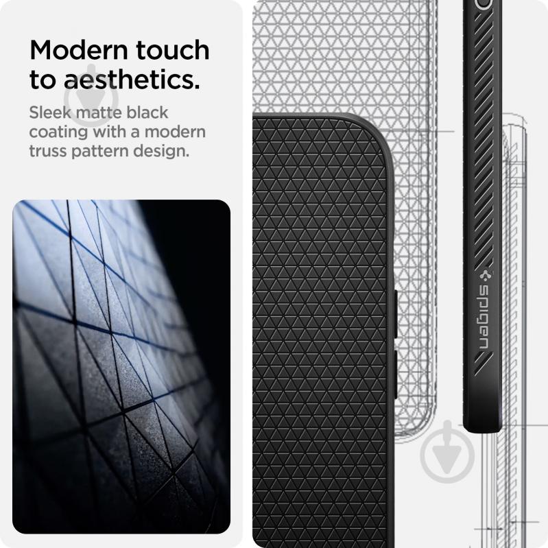 Чехол Spigen Liquid Air для Apple iPhone 13 Pro Max (ACS03201) matt black - фото 12