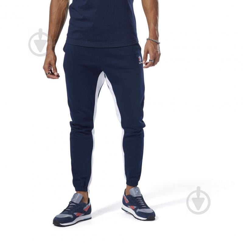 Брюки Reebok CL F ZIP JOGGER DT8166 р. 2XL темно-синий - фото 1