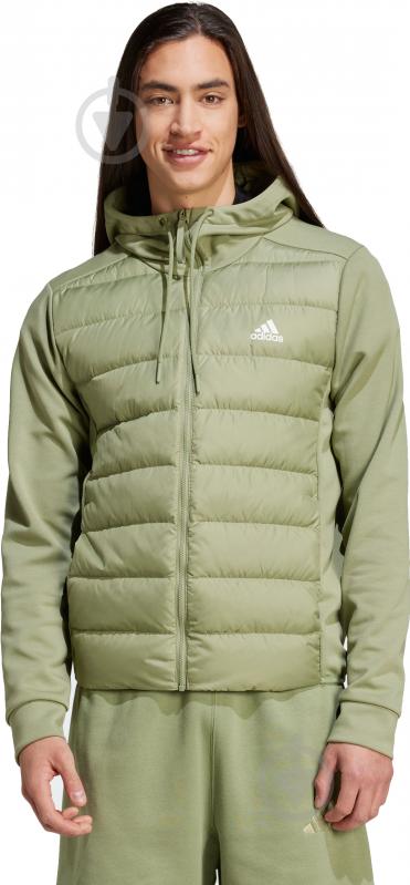 Пуховик мужской демисезонный Adidas ESS DWN HYB J IX8915 р.2XL хаки - фото 1