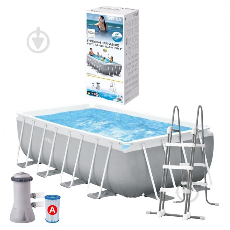 Бассейн каркасный Intex с лестницей 6836 л - фото 1 Бассейн каркасный Intex с лестницей 6836 л - фото 1