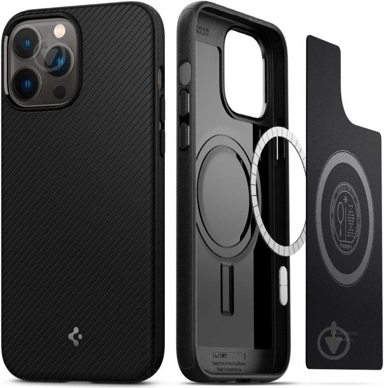 Чехол Spigen Mag Armor для Apple iPhone 13 Pro Max (ACS03226) matt black - фото 6